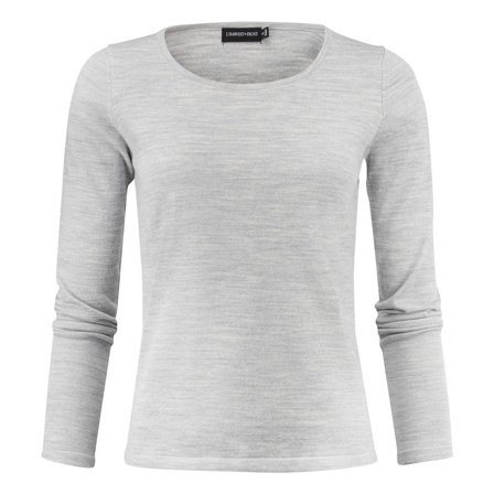 J. HARVEST & FROST Tröja merino J.HoF u-ring dam grå L - Lyreco - Yrkeskläder - Tröjor och Sweatshirts - Stickat