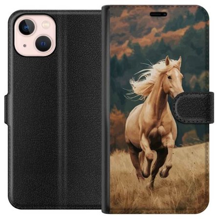 Kompatibelt Lommeboketui til Apple iPhone 13 Majestetisk hest som galopperer gjennom høstlandskapet med varme farger og en dyp følelse for naturen, kr