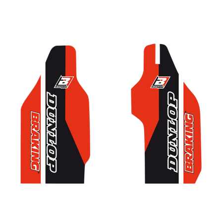 Blackbird Dream 4 Fork Protector Decals Red-White-Black - Honda CRF 250R 2004-2008