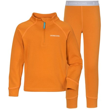 Didriksons Jadis Kids Set 2 Children base layer set Orange 110