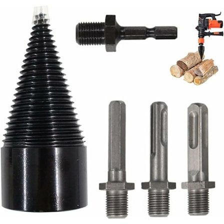 Vedklyv, vedkon, vedborr, säker borr vedklyv, vedklyv höghastighetsborr, träbearbetningsverktyg vedklyvborr - MODOU