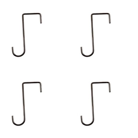 4-pak alsidige metalkroge til hegn, altankasser og planter Brown