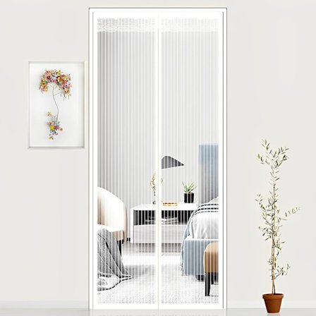 Magnetisk fluenettingdør, insektnett balkongdør, fluegardin, myggnett 90*220cm