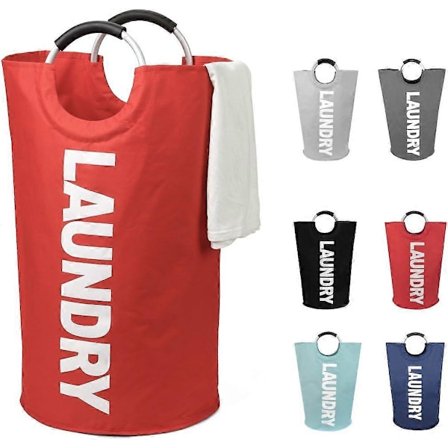 82L Suuri Pyykkiämpäri, Taittuva Pyykki Pussi, Vapaasti Seisova Korkea Pyykkiämpäri, Taittuva Pyykkiämpäri (Punainen)