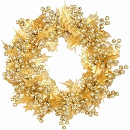 Juletregirlander 40cm Kunstig Krans Gull Sølv Vegg Dør Holdbar Realistisk Front Girlander Anheng Prop Julepynt, Jul