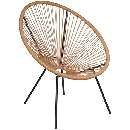 Wire stol Beige/Sort