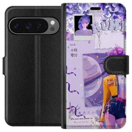 Kompatibelt Plånboksfodral till Google Google Pixel 9 Pro XL Kpop Demon Hunters Rumi Lila Planet Kosmisk Idol Stil Fantasy