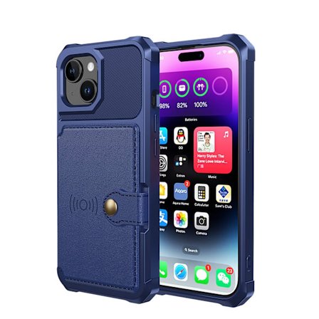 Elegant plånboksfodral i lyxigt PU-läder för iPhone 15