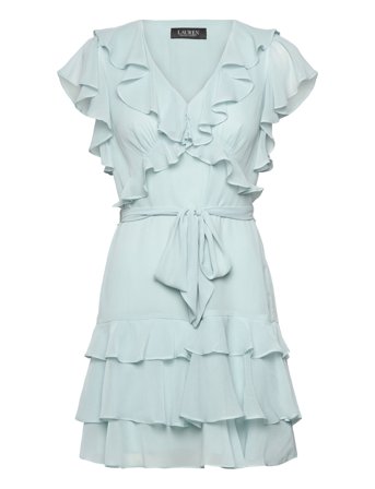 Lauren Ralph Lauren | Ruffle-Trim Crinkle Georgette Dress | 40