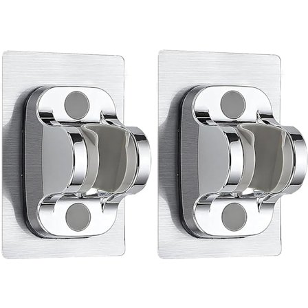 (Silver)2st Duschhuvudhållare Justerbar Vinkel 12cm Överdimensionerad P