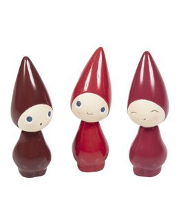 Peggy 3-Pack Höjd 6 cm Röd - Nääsgränsgården