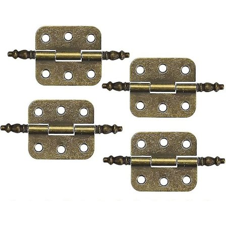 4 kpl Mini-saranat Antiikkipronssi Retro 6-rei'lliset Saranat