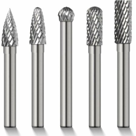 5 stk 8mm roterende wolframkarbid bor / kutt sylindrisk skaft dørkvern