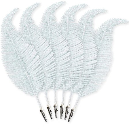 6 st Julglitterfjädrar