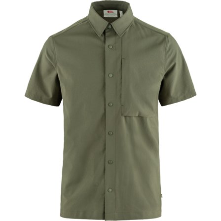 Fjällräven Men's High Coast Pack Shirt Short Sleeve in Laurel Green | Size: Large, Polyester