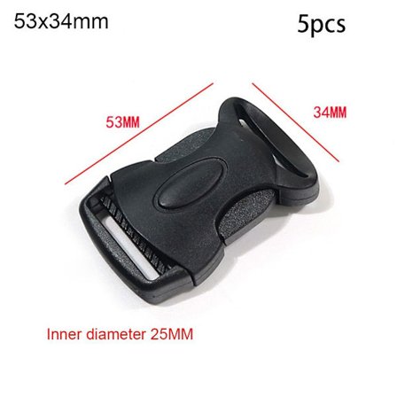 5 stk. Side Release Spenner Buede Spenne 53X34MM