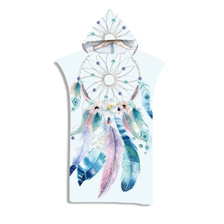 1PC Feather Surf Poncho Handduk, Mikrofiber Snabbtorkande Tyg Surfin