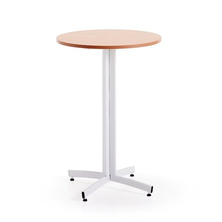 Bar table SANNA, Ø700x1050 mm, white/beech