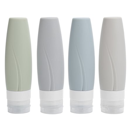 Tom Dispenserflaske Silikone Genopfyldelig Beholder Shampoo Body Wash Rejseflaske 90 ml