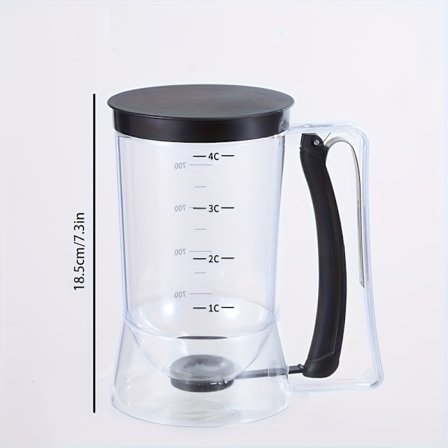 1 stk. Non-Stick Cupcake Dej Dispenser Manuel Hældning