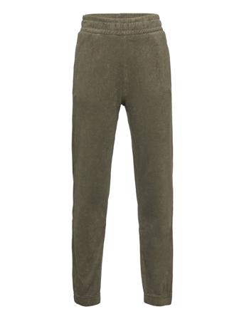Trousers Volume Solid Terry Sweatpants Hyggebukser Grøn Lindex