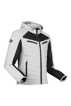 Motorradjacke Segura Natcho Vented Hellgrau/Weiß 4XL
