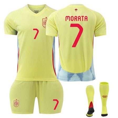 Spanien udebanetrøje (MORATA #7) 2024-2025 Herre Guld