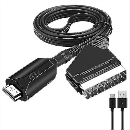 Ny stil HDMI til SCART-kabel 1 meter lang direkte tilkobling praktisk konvertering -ys