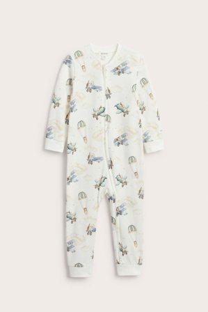 Newbie | Pyjamas med luftballongtrykk | Offwhite