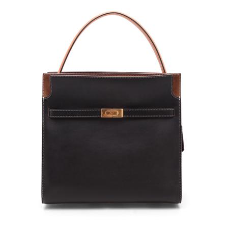 Tory Burch, Lee Radziwill Leather Shopping bag Zwart, Dames, Maat:ONE Size,leer