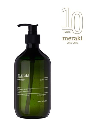 meraki Hand Soap, Cotton Haze - Green - 490 ML