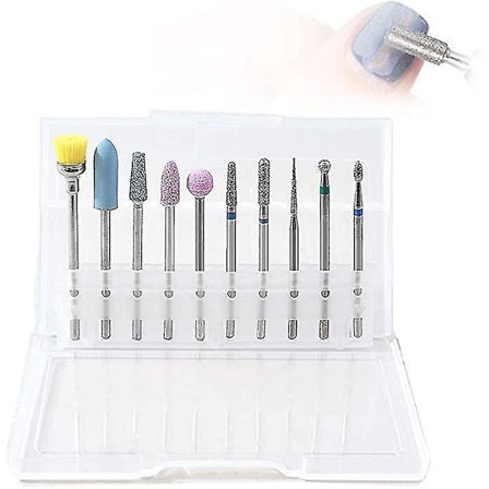 Negleboremaskin Bits Sett 10 stk Karbid Keramikk Støv Fjerning