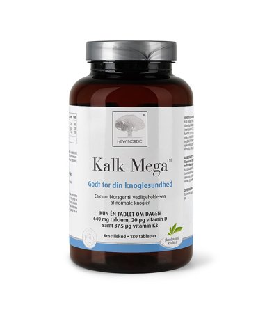 New Nordic Kalk Mega 180 stk., Helse & Madvarer, Kosttilskud, Knogler, Led & Muskler