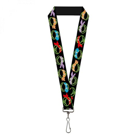 Teenage Mutant Ninja Turtles Neon Faces Nyckelband[D]