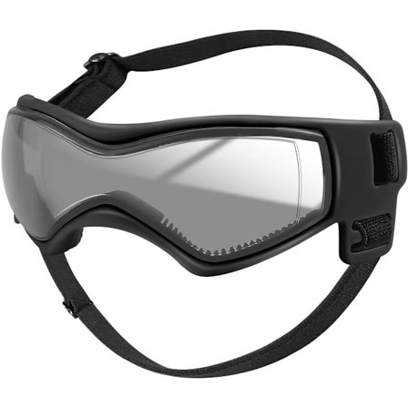 Hundebriller, egnet til små til mellemstore hunde, vindtætte, støvtætte, antidug og snetætte, egnet til udendørs cykling.