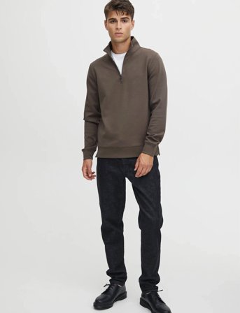 Casual Friday Cfsebastian 0096 Halfzip Sweat - Brown - S