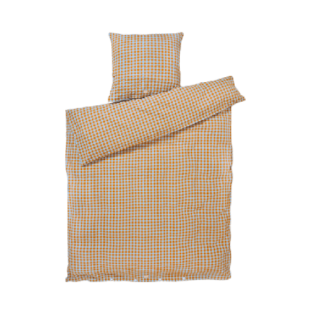 JUNA Bæk&Bølge Påslakanset 150x210 cm ljusblå/sand SE Sängkläder Blå ONESIZE