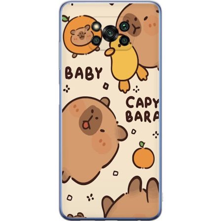 Kompatibelt Mobildeksel til Xiaomi Poco X3 Pro Kawaii Baby Kapibara