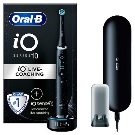 Oral-B iO 10s Eltandbørste Cosmic Black, Medicin & Pleje, Tandbørster, El-tandbørster
