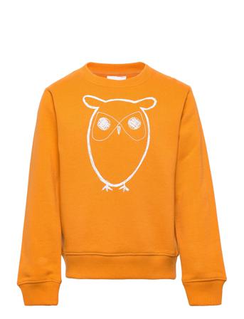 Owl Sweat - Gots/Vegan Svetari Collegepaita Oranssi Knowledge Cotton Apparel