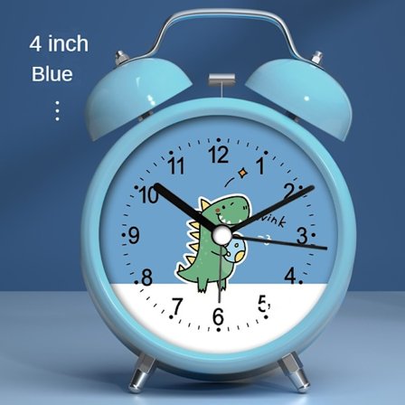 4 tums dubbelklocka väckarklocka, extra högt mekaniskt ringsignal