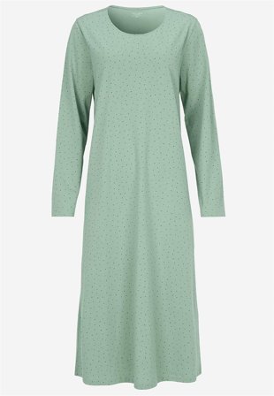 Cellbes of Sweden - Mönstrat, långt nattlinne - prickig / grön - för damer - 34/36