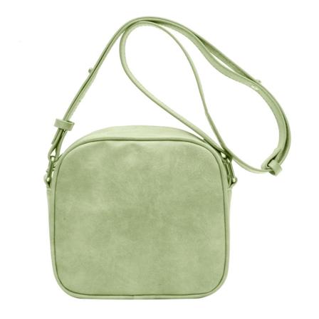 PU håndveske mini clutch veske med glidelås ny retro liten firkantet