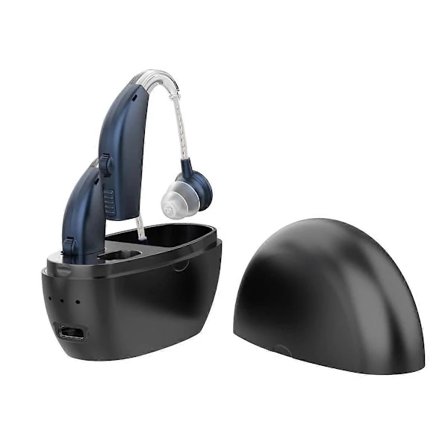 Hearing Aid for Seniors with Speaker, Blue & Black