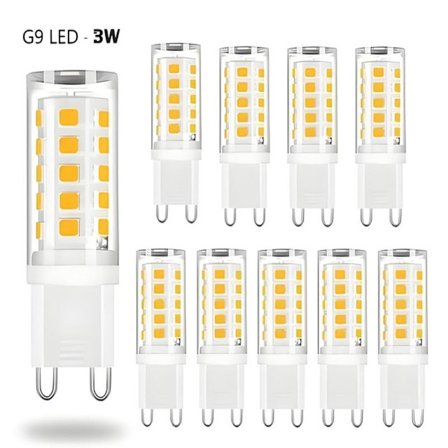 G9 LED-pærer 3W – Varm hvid – 10-pak
