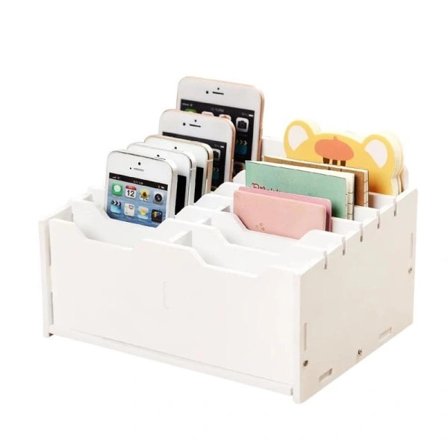 Mobilholder med 12 rum - Hvid Hvid