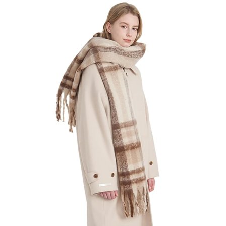 Vintage Scarves för Kvinnor, Lyxig Kashmir Sjal för Aftonklänningar, Varm Vinterponcho, Mjuka Tjocka Ullsjalar, Elegant N