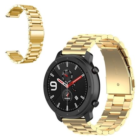 24mm rostfritt stål klockarmband - guld