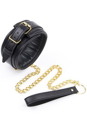 Premium Comfort Gold Collar Halsband & koppel - Blushme.se