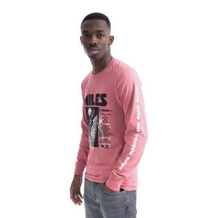 Huf, Koszulka męska HUF x Miles Davis Voodoo Washed Longsleeve T-Shirt Ts 01761 Dstrs XL Różowy, Mężczyzna, Rozmiar: L